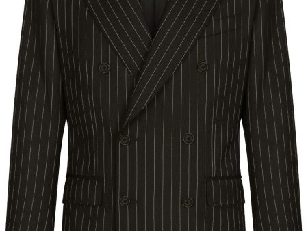 Double-Breasted Pinstripe Suit Hot on Sale