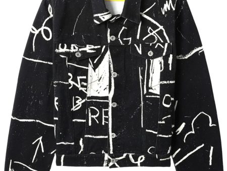 Graphic-Print Cotton Jacket Discount