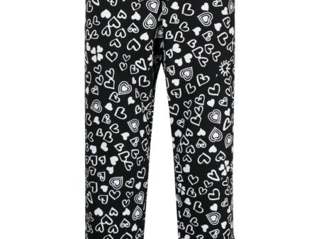 Heart-Print Cropped Trousers on Sale