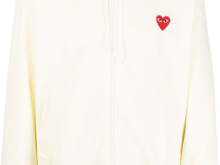 Heart-Patch Zip-Up Hoodie Discount