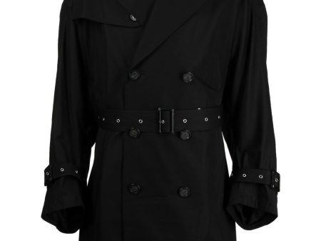 Decorative-Zip Belted Trench Coat Supply