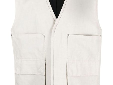 Cotton-Linen Cargo Gilet For Sale