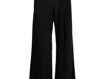 Leon Mid-Rise Wide-Leg Trousers For Cheap