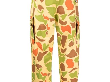 Camouflage-Print Elasticated Trousers Online Hot Sale