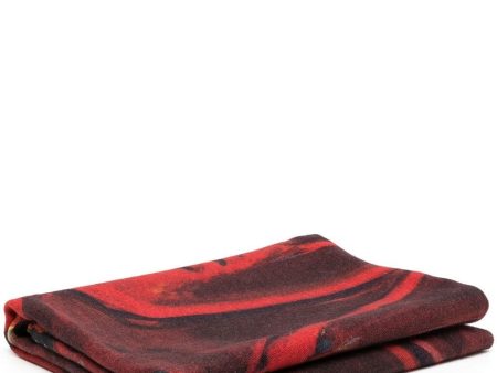 Graphic-Print Silk-Wool Blanket Online Sale