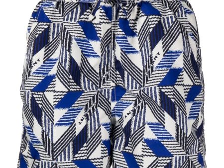 Geometric Print Swim Shorts Fashion