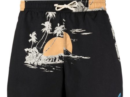 Palm-Tree Print Swim Shorts Cheap