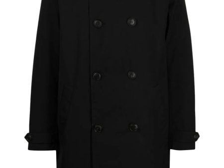 Classic-Collar Double-Breasted Coat Supply