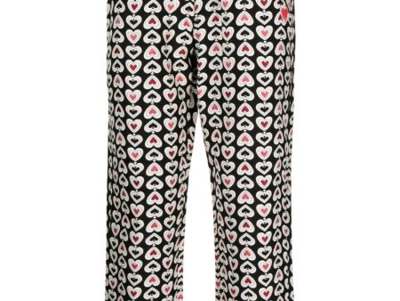 Graphic-Print Straight-Leg Trousers Online Hot Sale