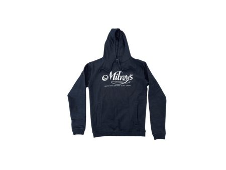 Milroy s Hoodie - Black - White Print M on Sale