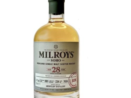 Aberfeldy 28 Year Old 1991 Cask #7434 Milroy’s 47.7% 70cl Online