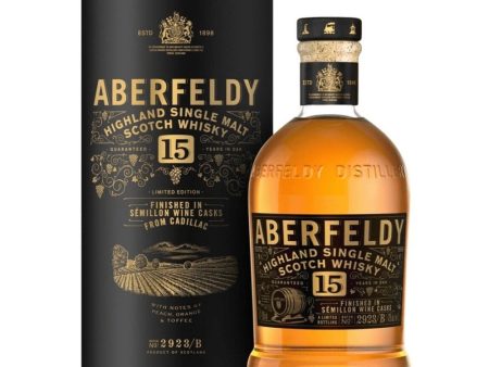 Aberfeldy 15 Year Old Cadillac White Wine Finish 43% 70cl For Sale