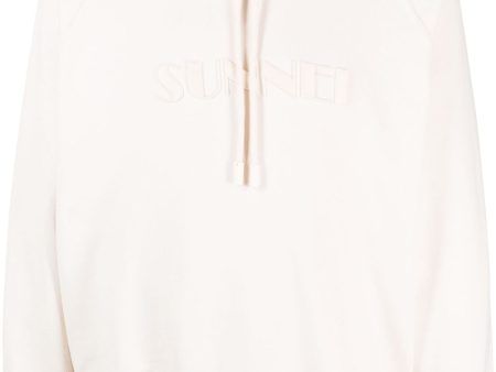 Embroidered-Logo Cotton Hoodie For Cheap