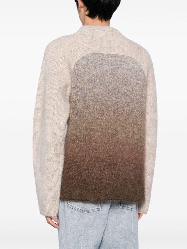 Rainbow Gradient-Effect Crew-Neck Jumper Online Sale