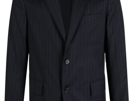 Pinstripe Single-Breasted Blazer For Cheap