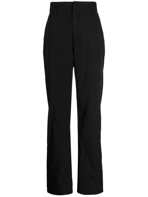 Zip-Detail High-Waist Trousers Cheap