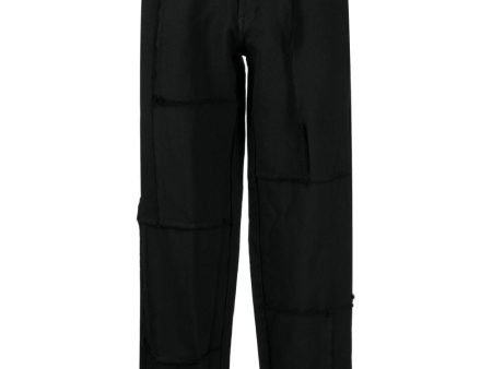 Exposed-Seam Straight-Leg Trousers Discount