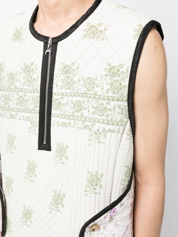 Boutis Floral-Print Armor Gilet Sale