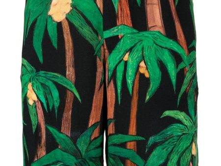 Palm Tree-Print Bermuda Shorts For Cheap