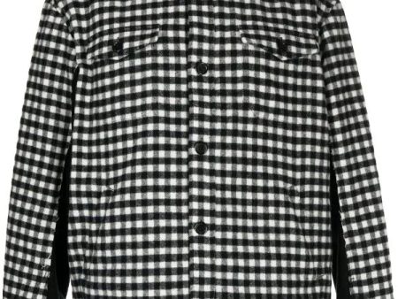 Gingham-Check Flannel Shirt Jacket Discount