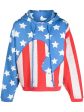 Flag-Print Cotton Hoodie Discount