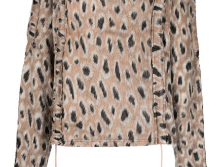 Leopard-Print Brushed-Finish Jumper Online