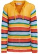 Crochet-Knit Striped Hoodie Discount