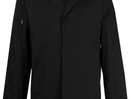 Zip-Detail Notched-Collar Shirt Jacket Online Sale