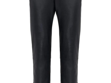 Leather Cropped Slim-Fit Trousers Sale