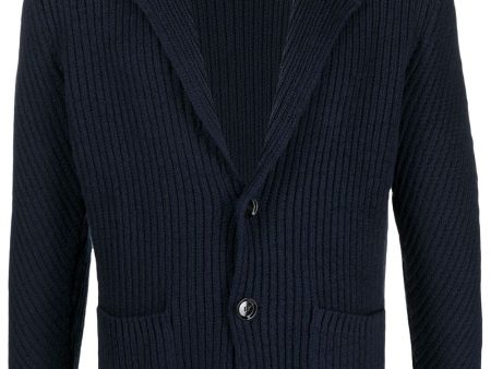 Ribbed-Knit Cotton Cardigan For Sale