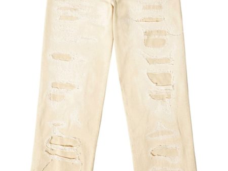 Straight-Leg Distressed-Finish Jeans Fashion