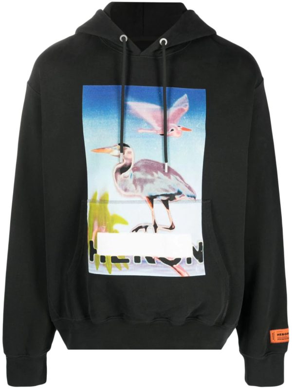 Censored Graphic-Print Cotton Hoodie Online