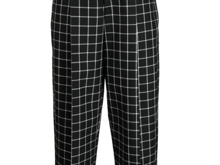 Checked Tapered Trousers Fashion