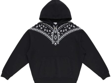 Bandana-Embroidered Drawstring Hoodie Discount