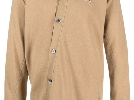 X Lacoste Asymmetric Wool Cardigan For Cheap