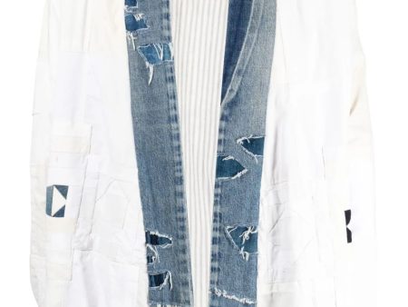 Open-Front Distressed Jacket Fashion