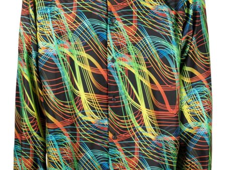 Abstract-Pattern Silk Shirt For Sale