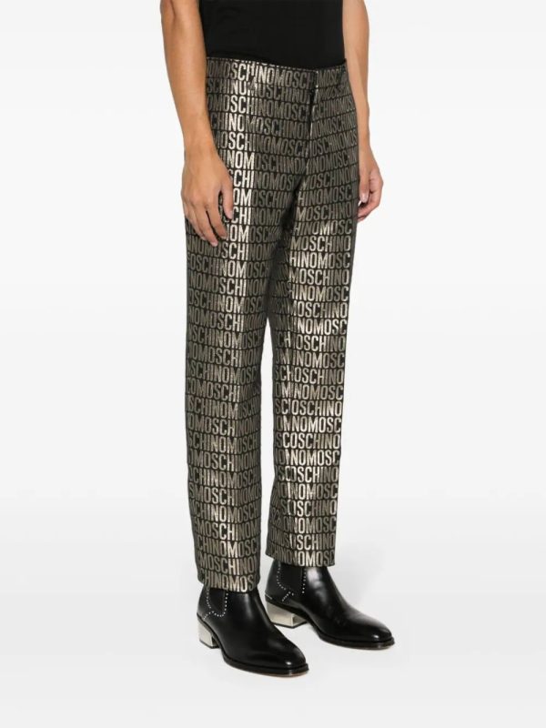 Slim-Cut Logo-Print Trousers Hot on Sale