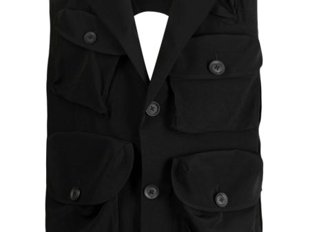 Peak-Lapel Sleeveless Vest Sale