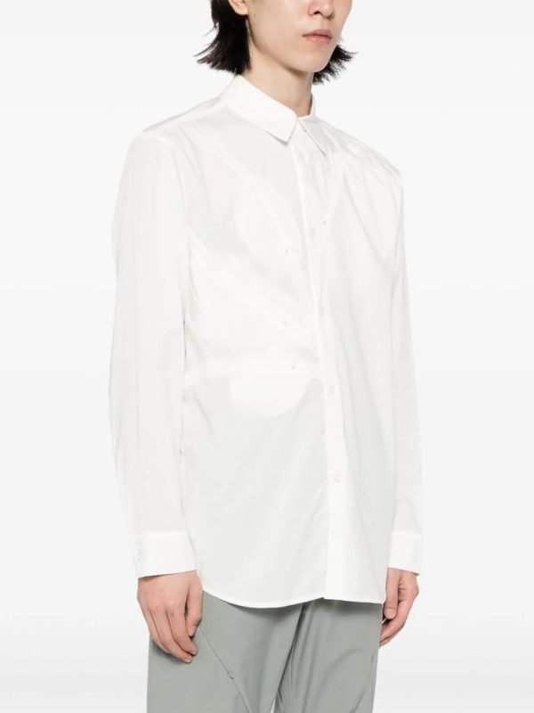 Zip-Detail Long-Sleeve Shirt Online Hot Sale