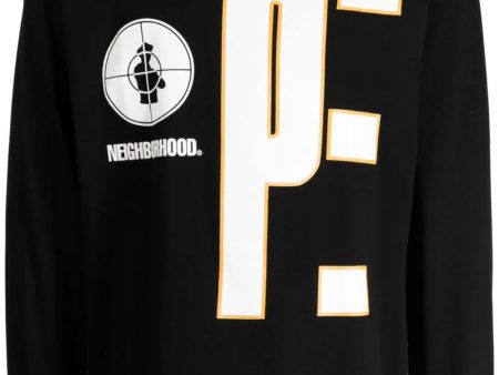 X Public Enemy Logo-Print Cotton T-Shirt For Sale