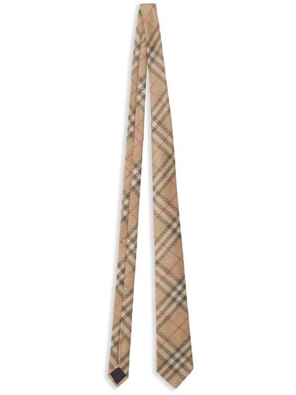 Check Silk Tie For Discount