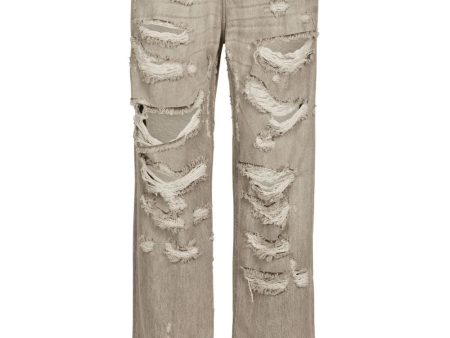 Distressed Straight-Leg Jeans on Sale