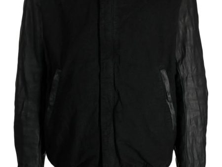 Collarless Zipped Lightweight Jacket on Sale