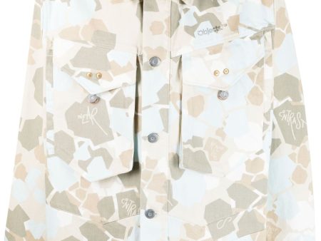 Camouflage-Pattern Denim Jacket Online now