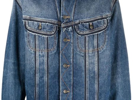 Ripped-Detailing Denim Jacket Online