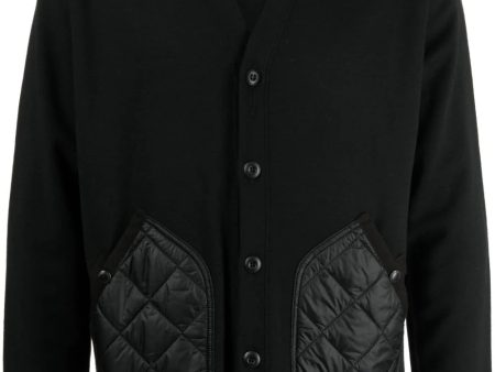 Quilted-Panel V-Neck Jacket Online now