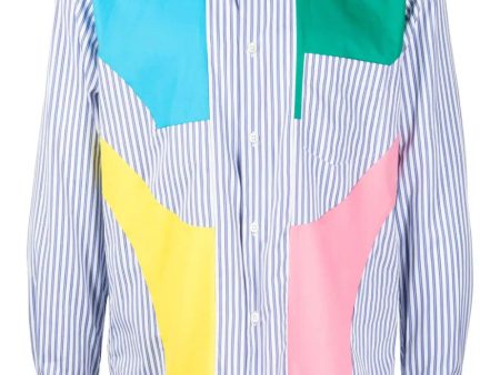 Stripped Patchwork Cotton Shirt Online