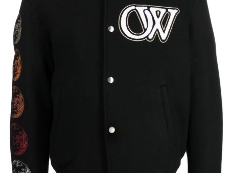 Logo-Appliqué Bomber Jacket Online Sale