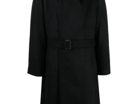 Hooded Belted Coat on Sale